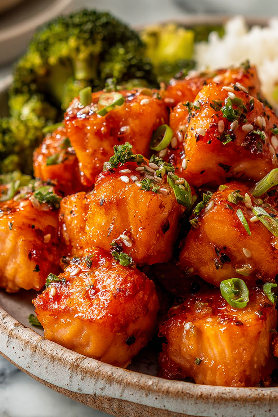 Easy Air Fryer Salmon Bites Recipe