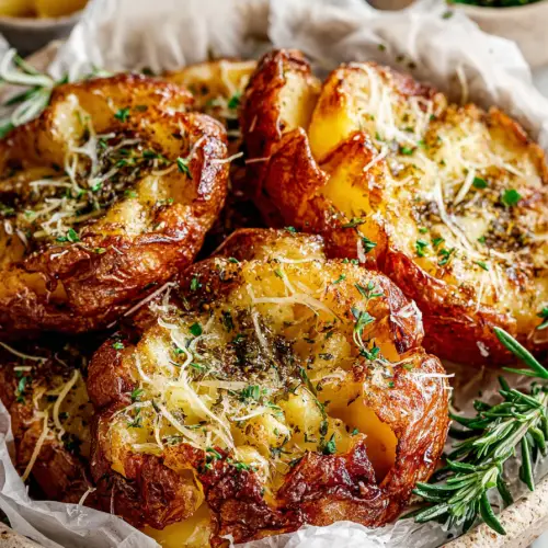 Easy Air Fryer Smashed Potatoes