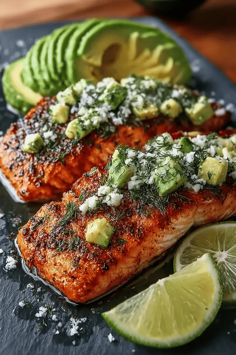 Easy Baked Salmon with Avocado