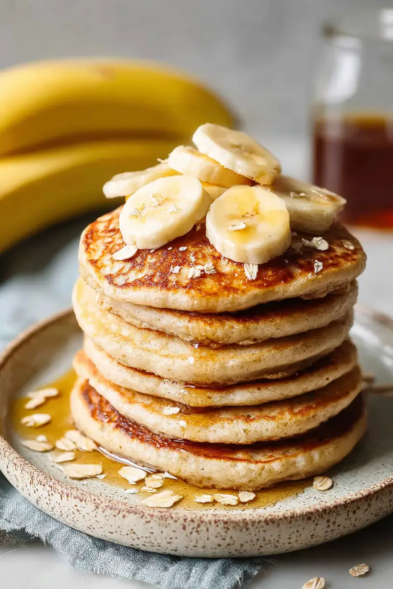 Easy Banana Oatmeal Blender Pancakes