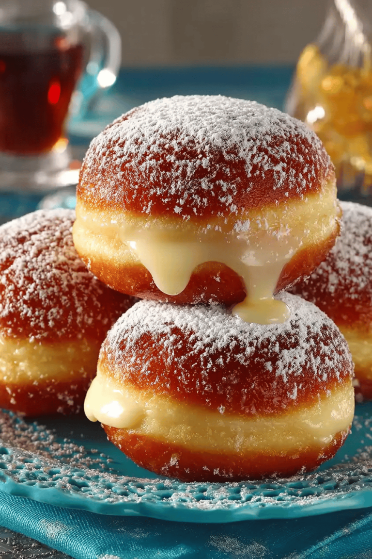 Easy Bavarian Cream Doughnuts