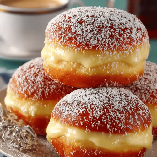 Easy Bavarian Cream Doughnuts