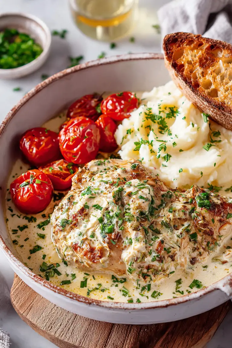 Easy Boursin Chicken Dinner