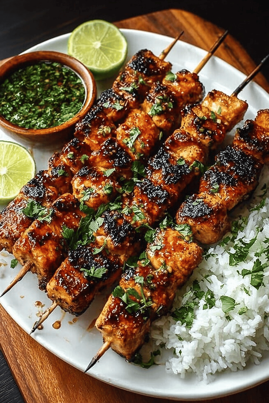 Easy Chipotle Honey Chicken Skewers