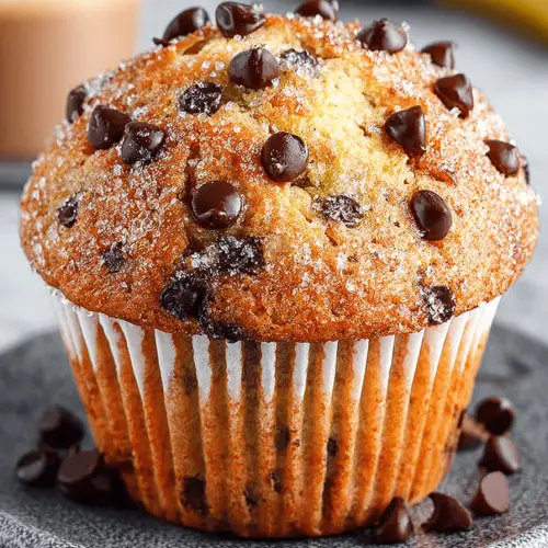 Easy Chocolate Chip Banana Muffins