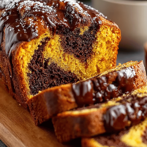 Easy Chocolate Marble Pumpkin Bread