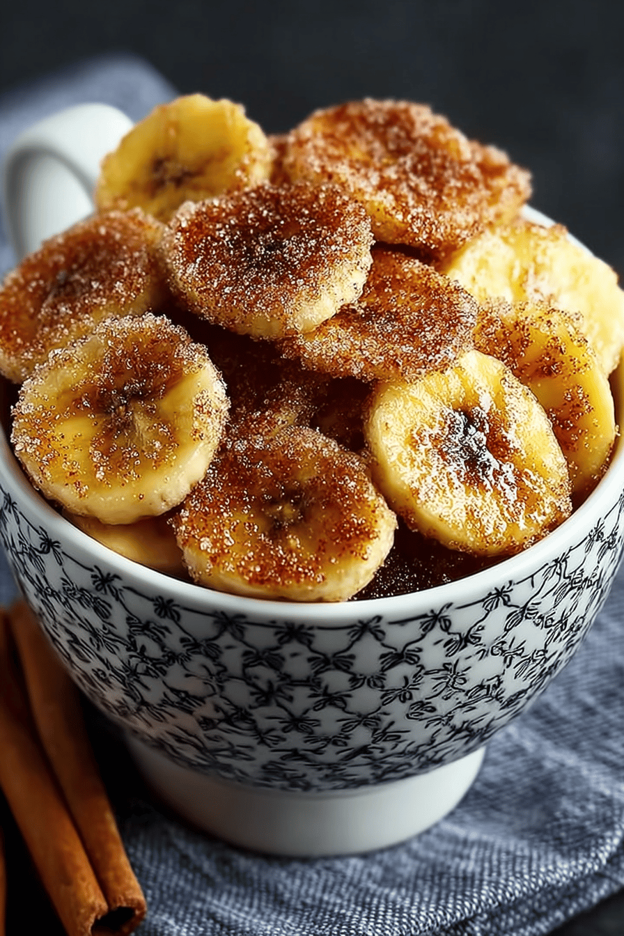 Easy Cinnamon Sugar Banana Chips