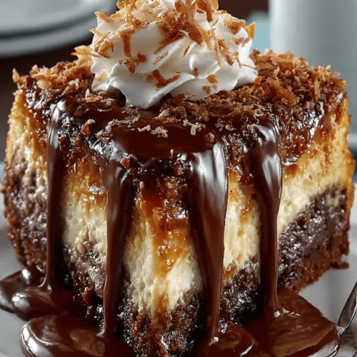 Easy German Chocolate Cheesecake