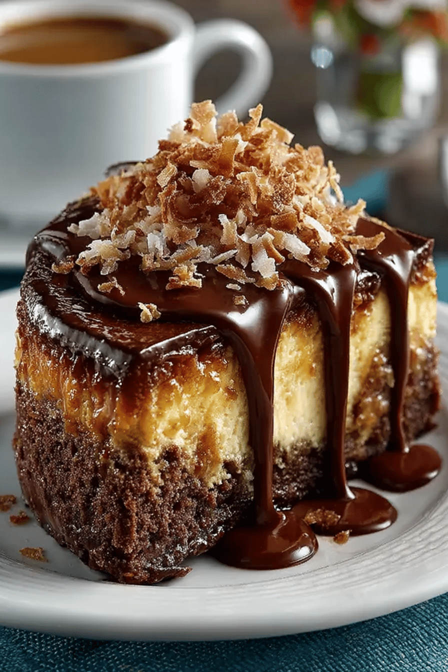 Easy German Chocolate Cheesecake
