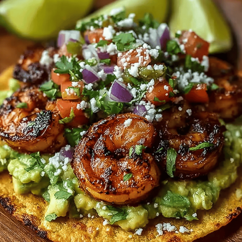 Easy Grilled Shrimp Tostadas