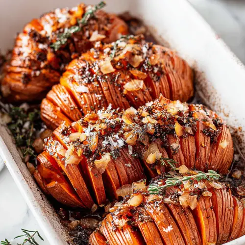 Easy Hasselback Sweet Potatoes Recipe