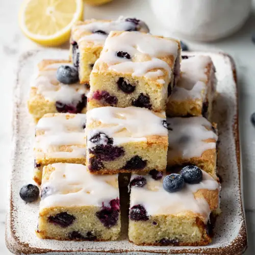 Easy Lemon Blueberry Blondies