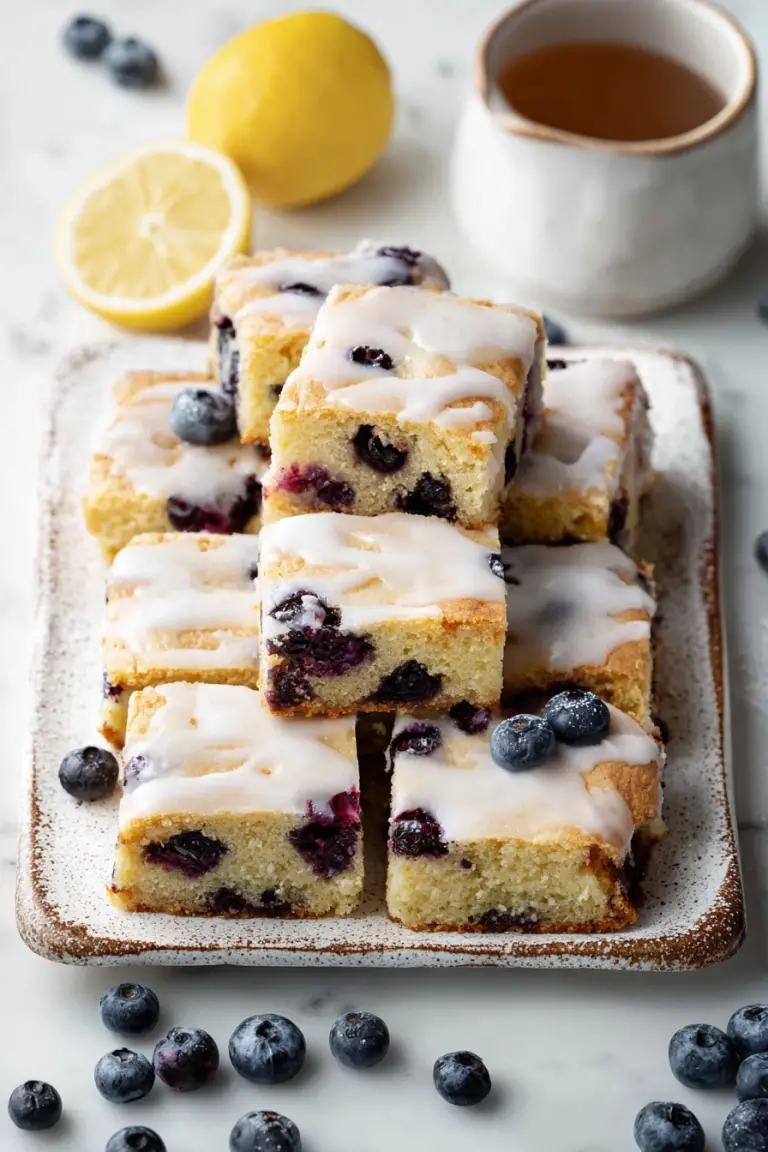 Easy Lemon Blueberry Blondies