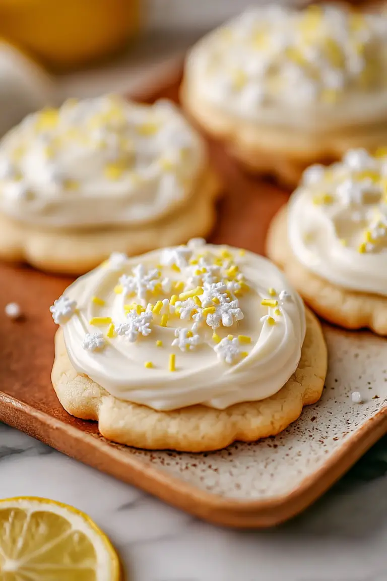 Easy Lemon Sugar Cookies with Frosting