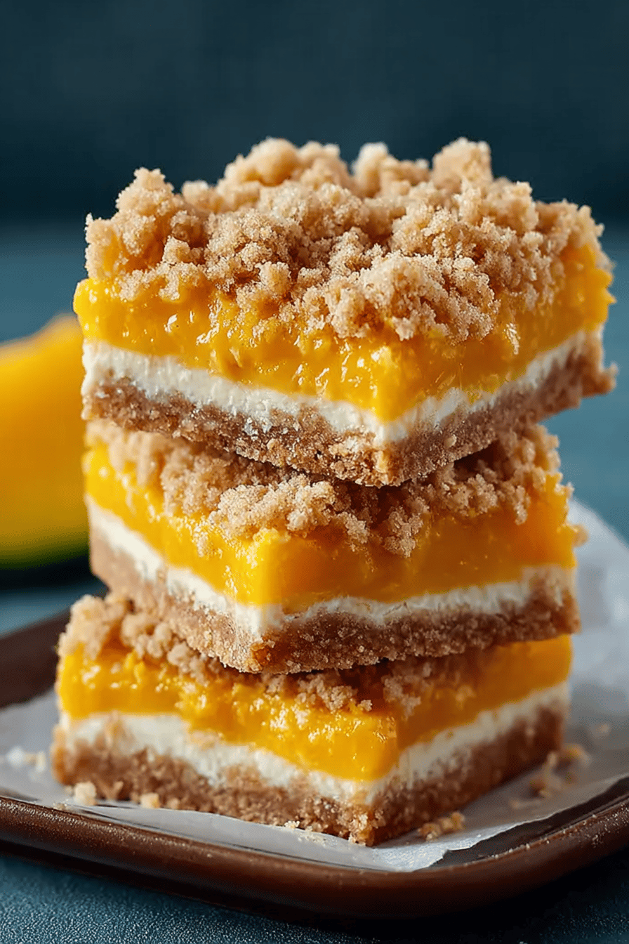 Easy Mango Crumb Bars