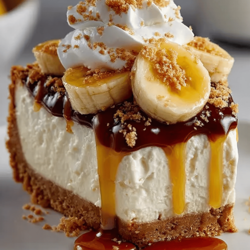 Easy No-Bake Banana Cheesecake