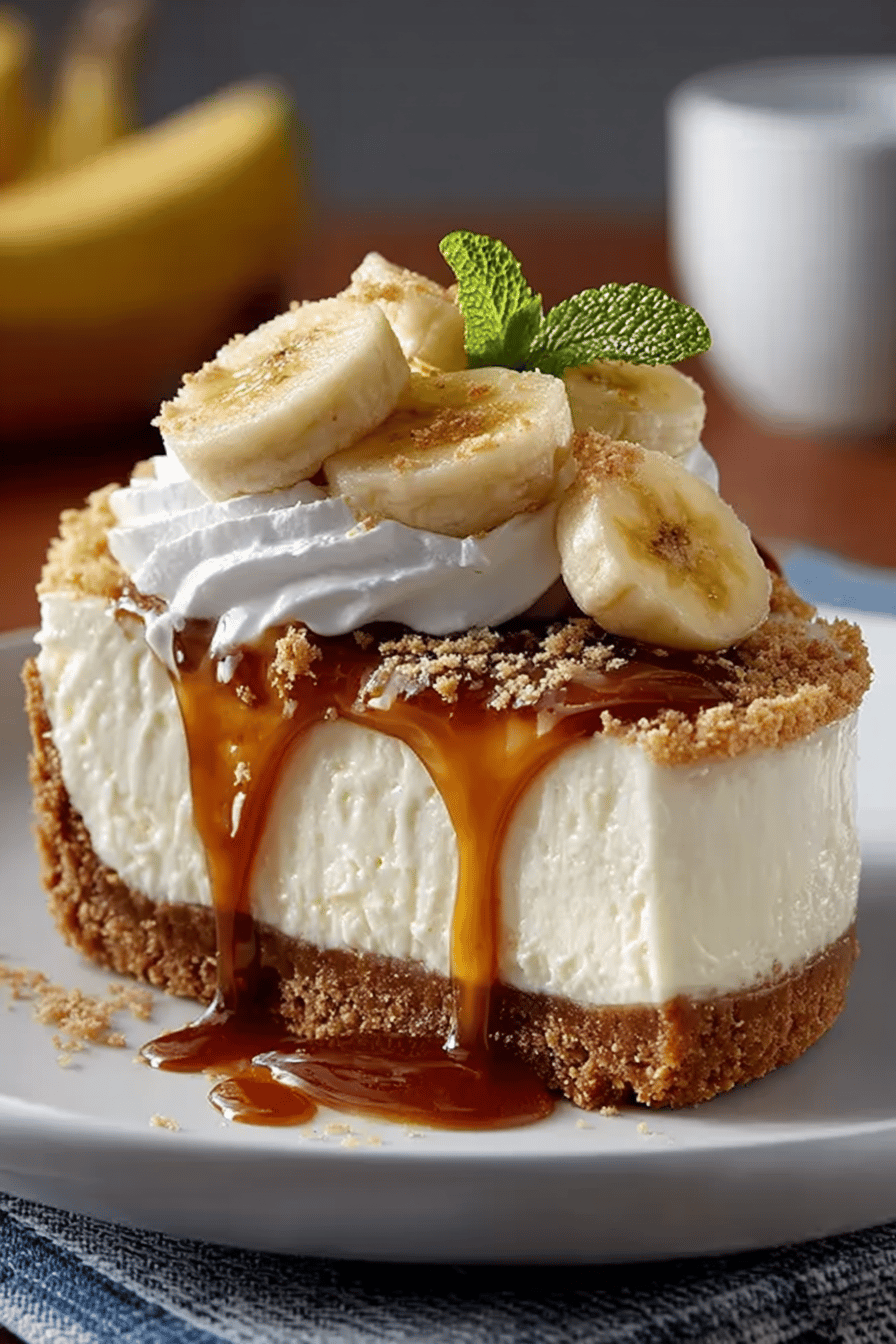Easy No-Bake Banana Cheesecake