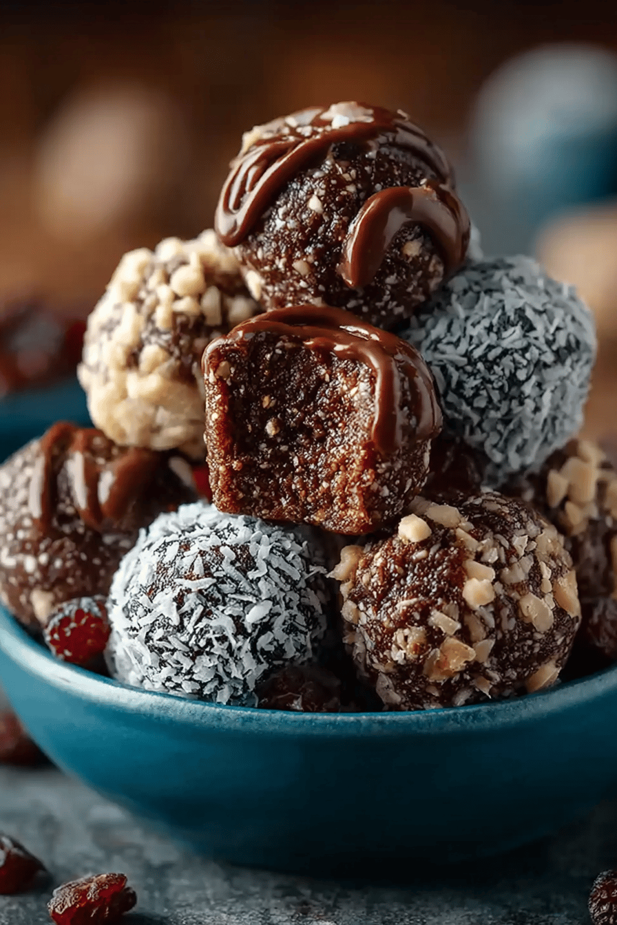 Easy No-Bake Protein Brownie Bites