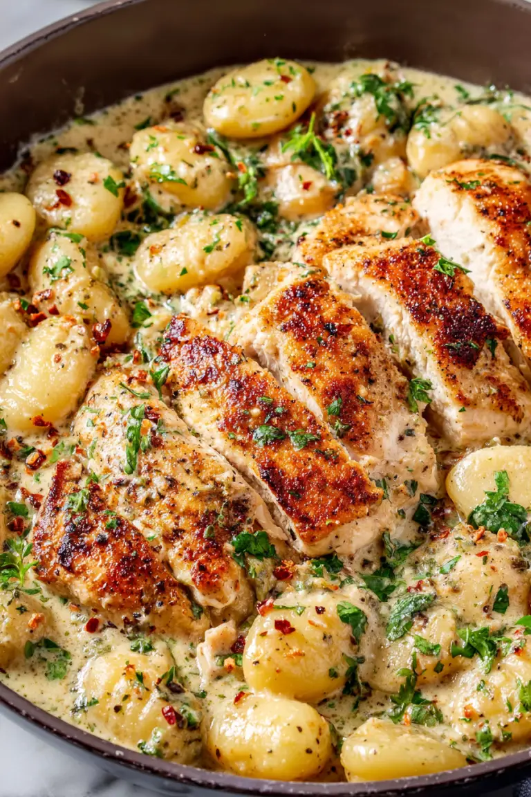 Easy One-Pan Creamy Chicken and Gnocchi