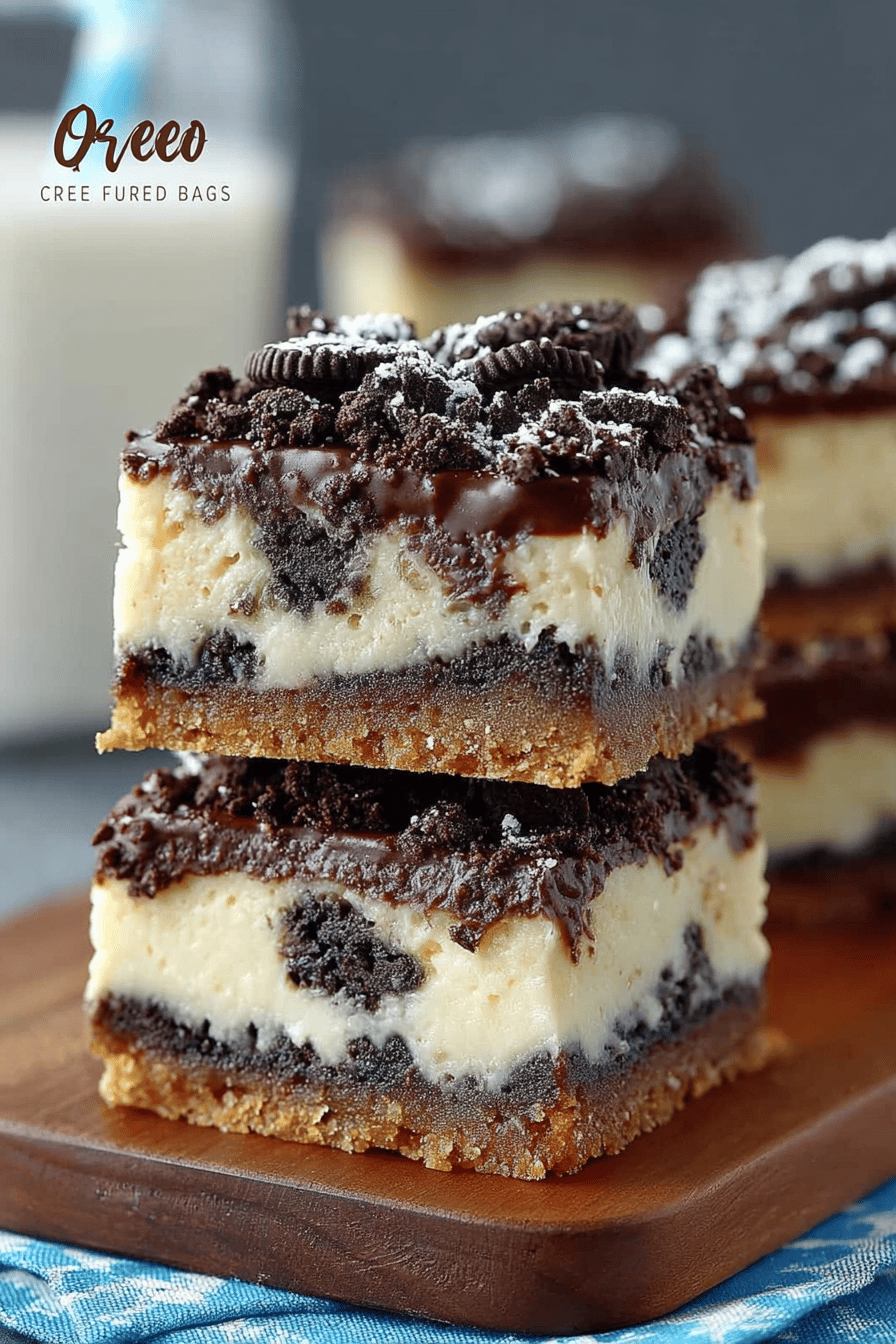 Easy Oreo Fudge Bars