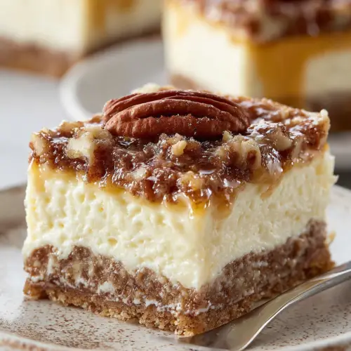 Easy Pecan Pie Cheesecake Bars