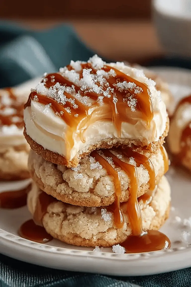 Easy Salted Caramel Cheesecake Cookies