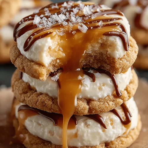 Easy Salted Caramel Cheesecake Cookies