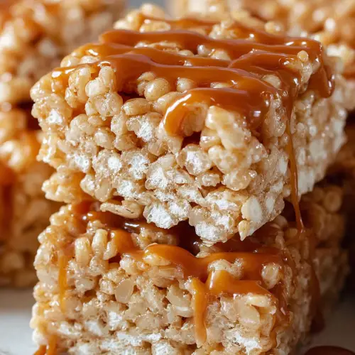 Easy Salted Caramel Rice Krispie Treats