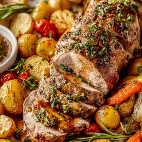 Easy Sheet Pan Pork Tenderloin with Roasted Veggies