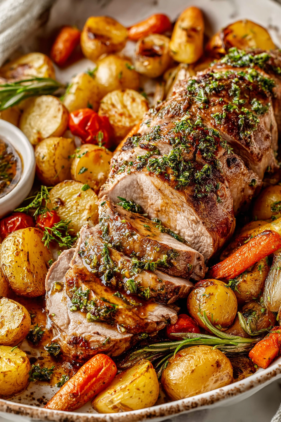 Easy Sheet Pan Pork Tenderloin with Roasted Veggies