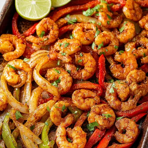 Easy Sheet Pan Shrimp Fajitas