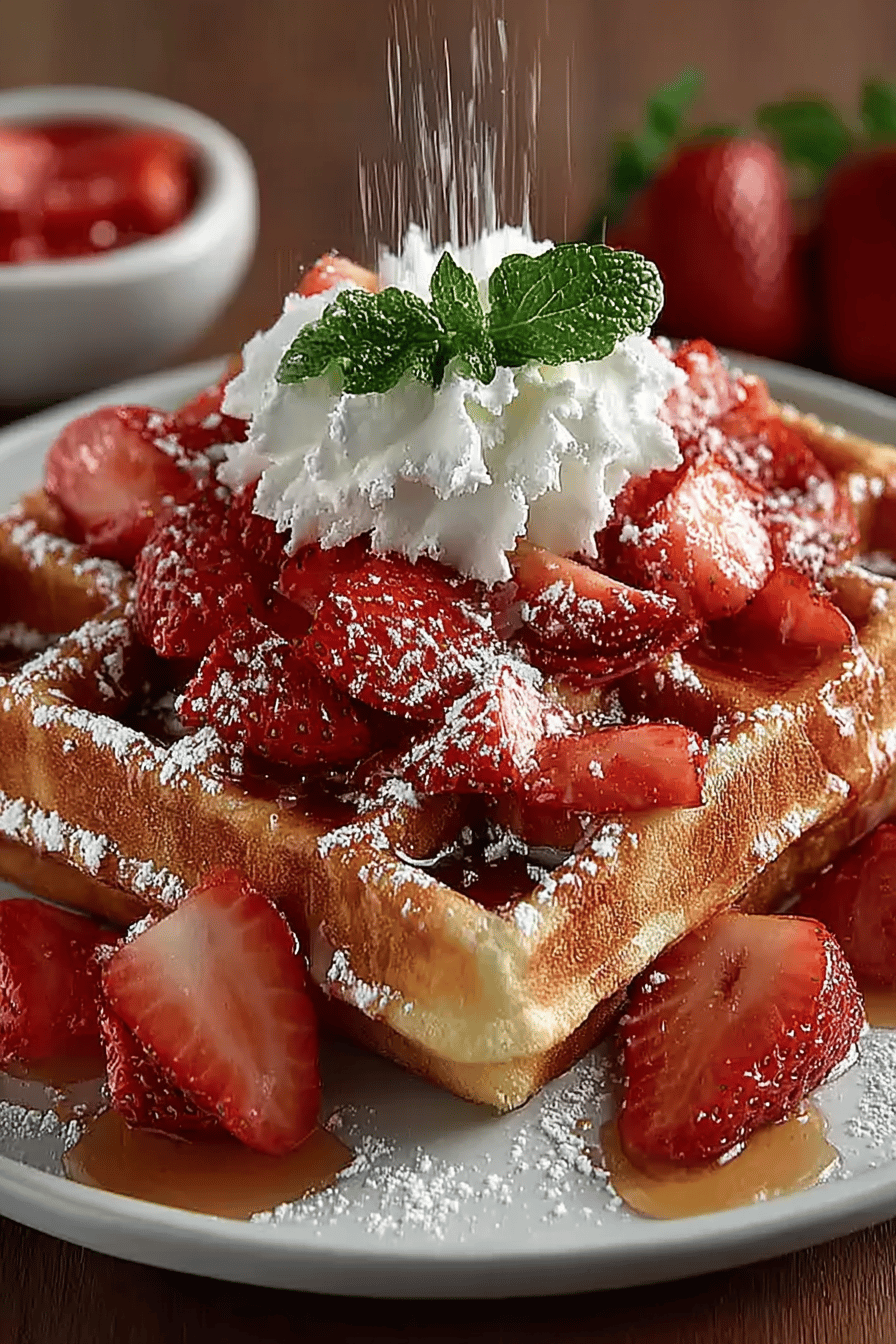 Easy Strawberry Waffles Recipe