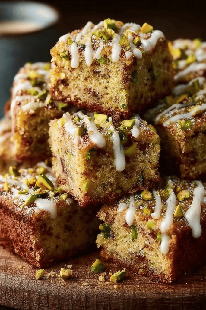 Easy White Chocolate Pistachio Blondies