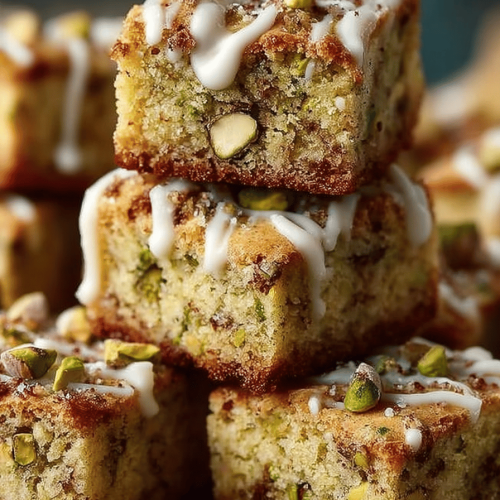 Easy White Chocolate Pistachio Blondies