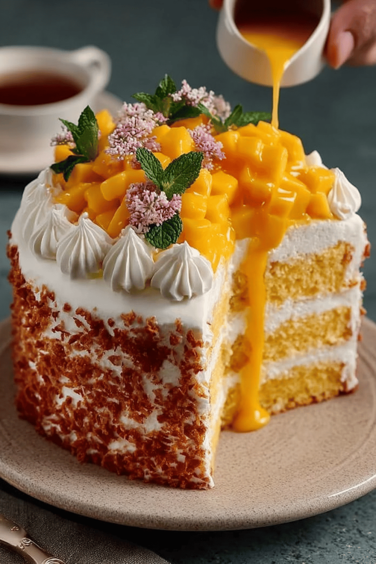 Easy and Delicious Mango Cake