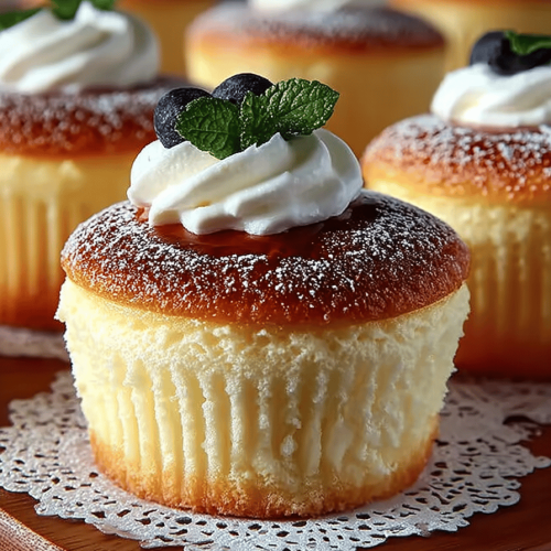 Fluffy Japanese Cheesecake Cupcakes