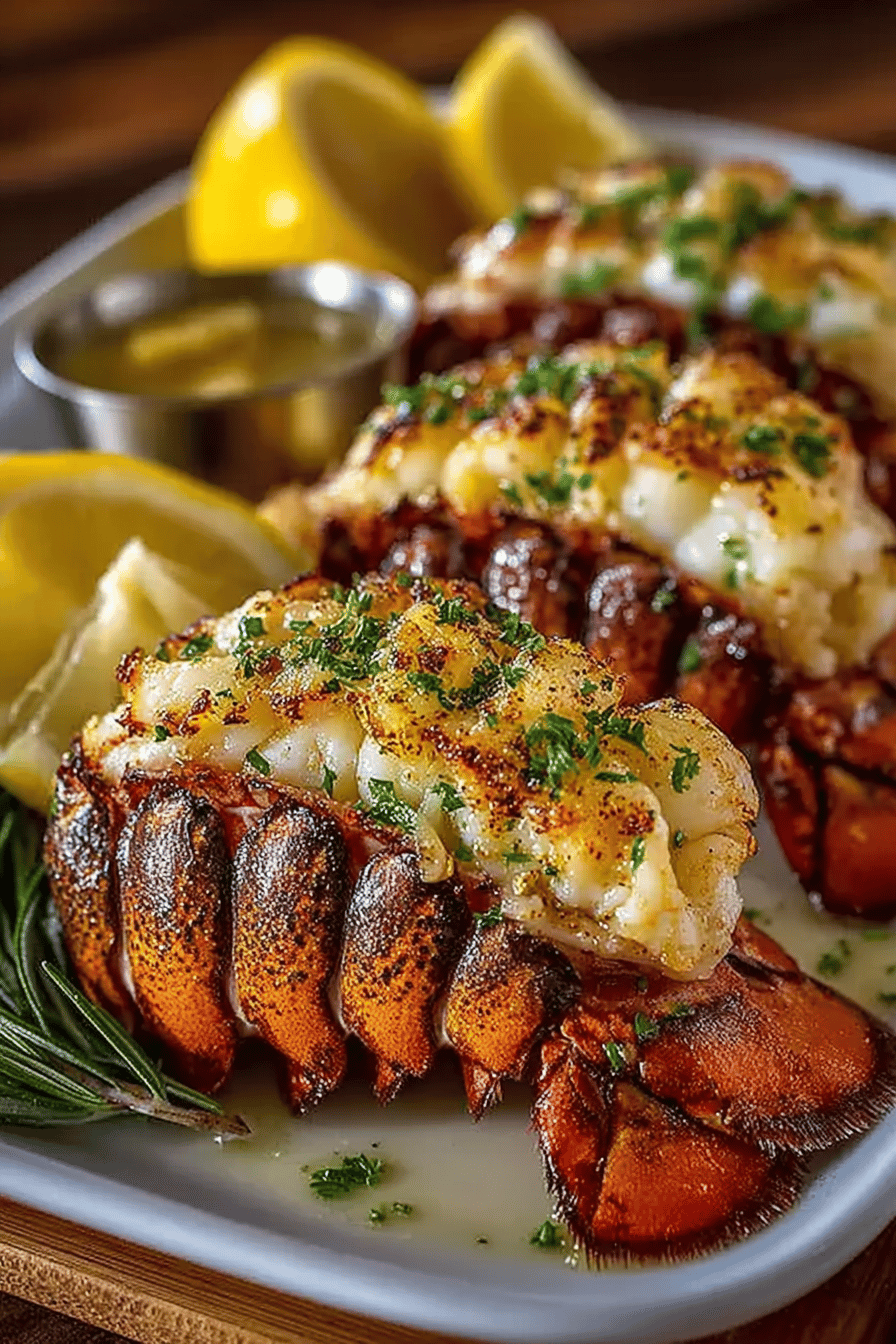 Garlic Lemon Grilled Lobster Tails