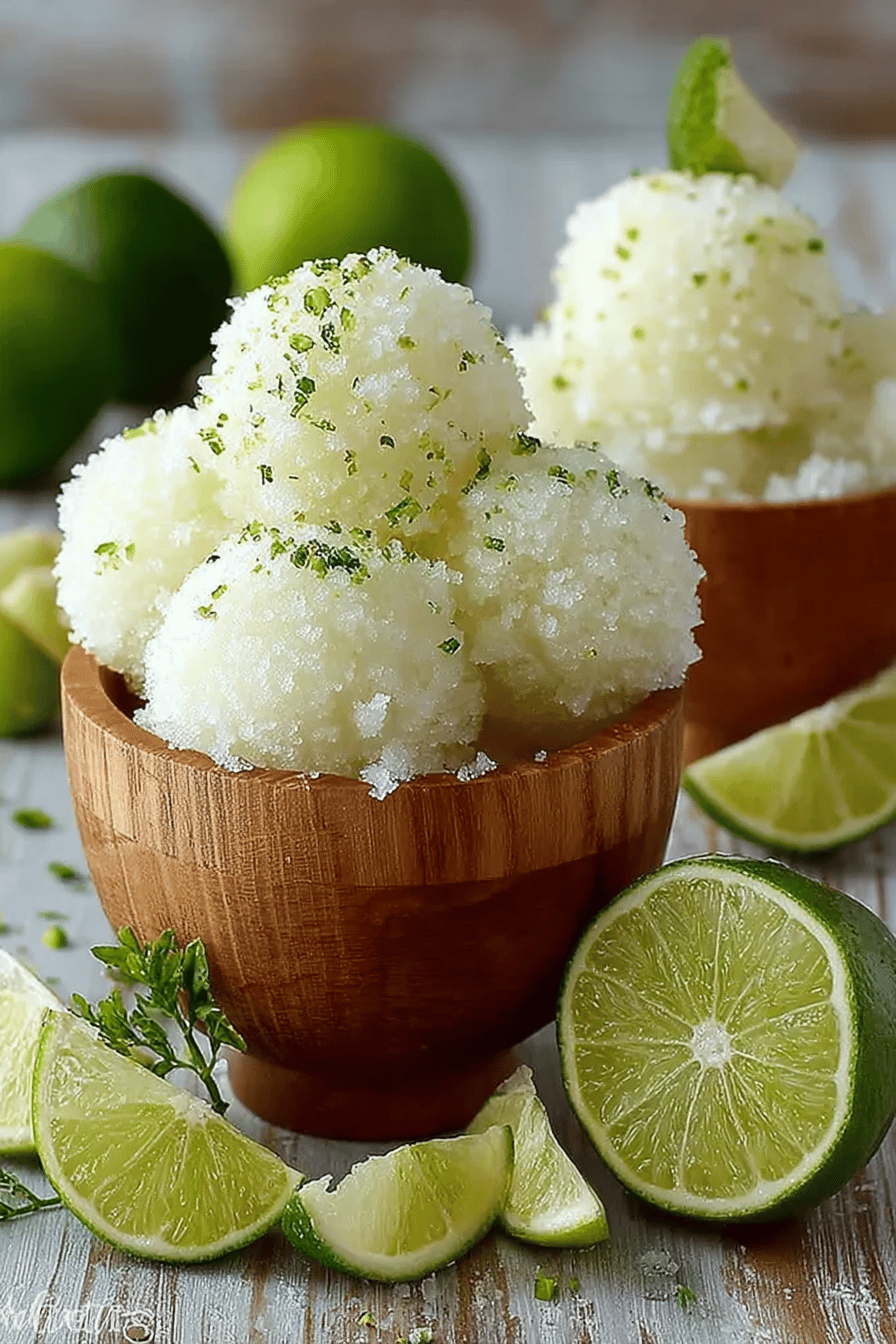 Homemade Lime Sorbet Treats