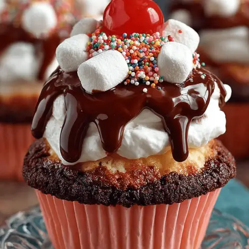Hot Fudge Cupcakes