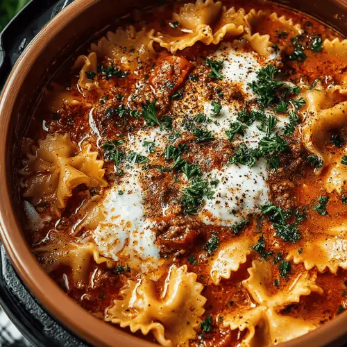 Instant Pot Lasagna in Soup Form