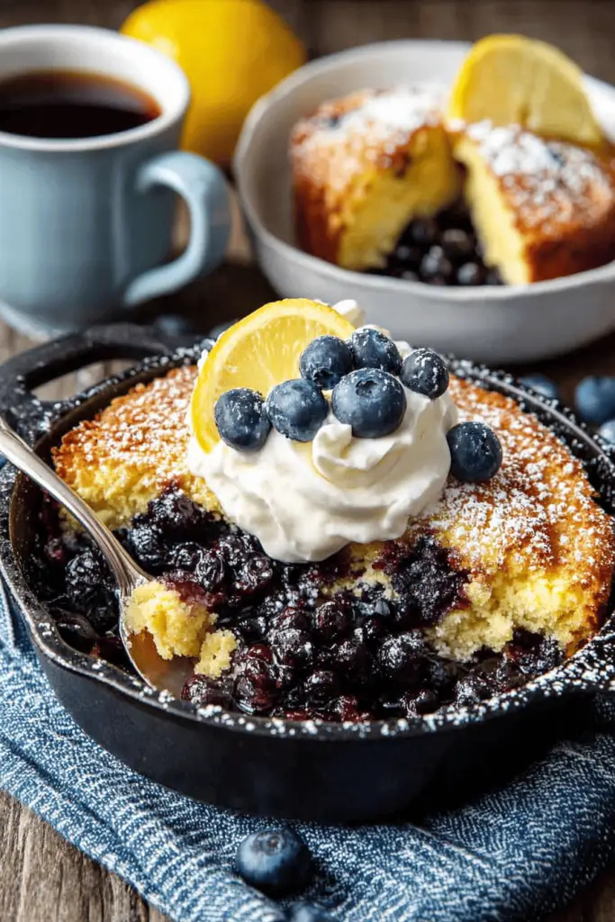 Lemon Blueberry Skillet Cake