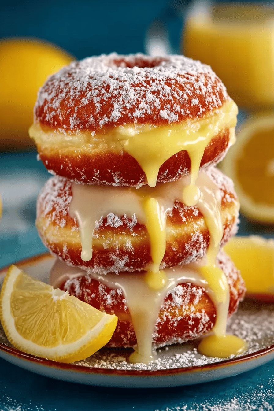 Lemon Curd Donuts Delight