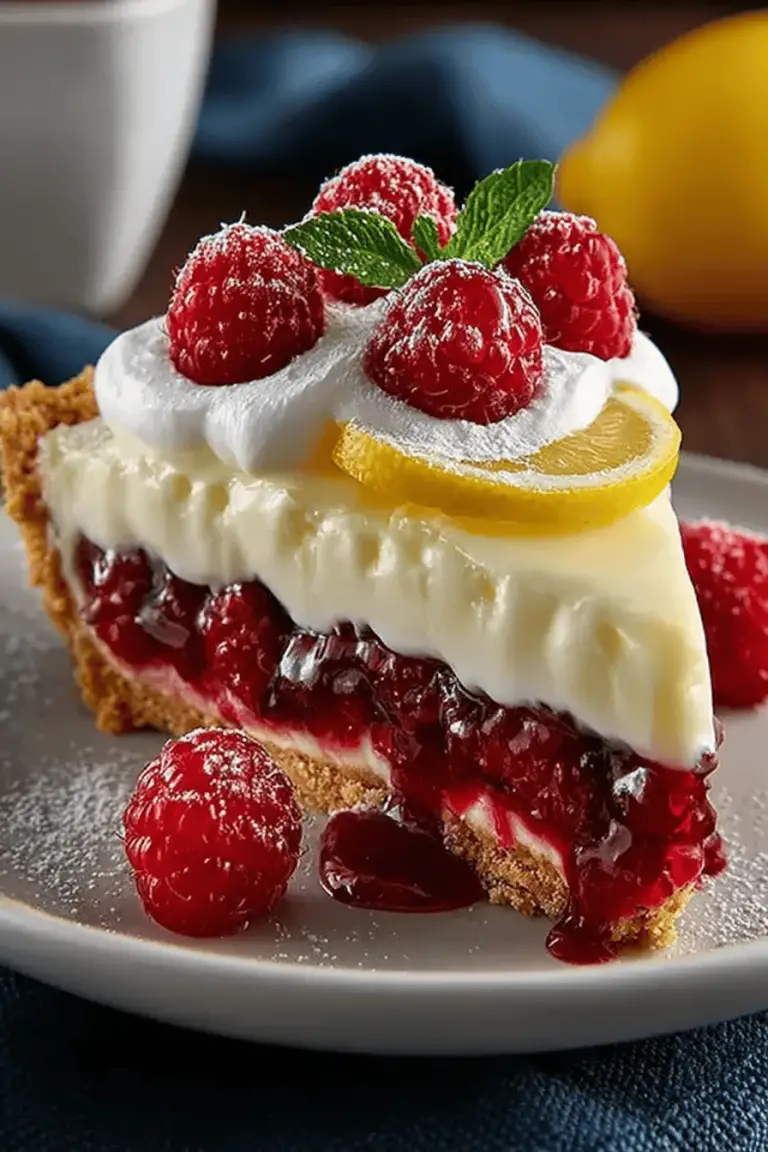 Lemon Raspberry Layered Pie Delights