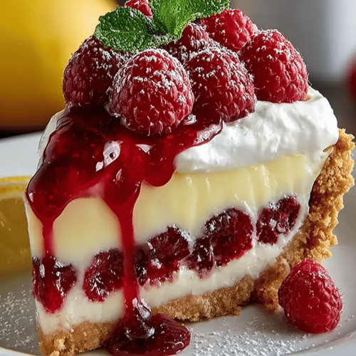 Lemon Raspberry Layered Pie Delights