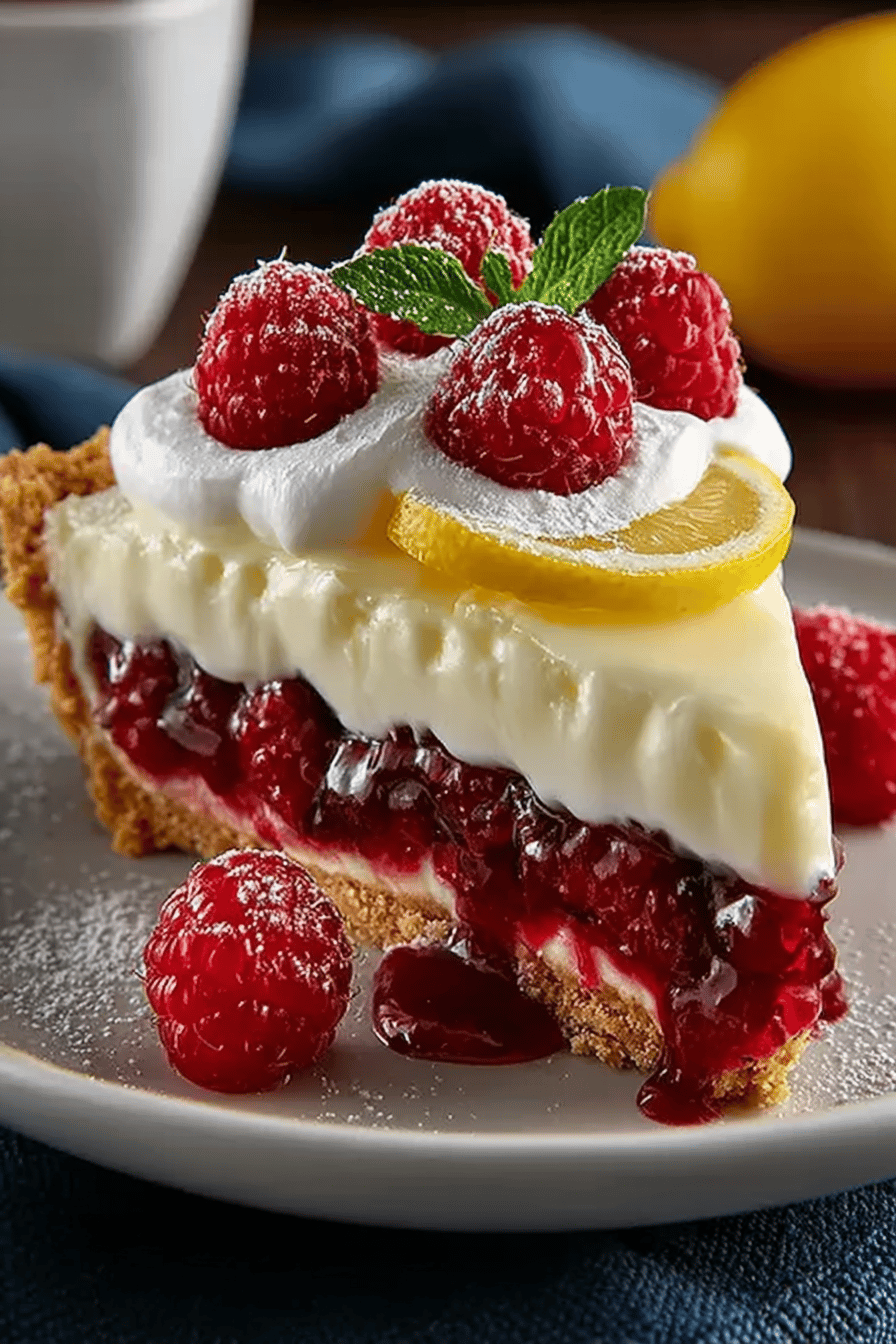 Lemon Raspberry Layered Pie Delights