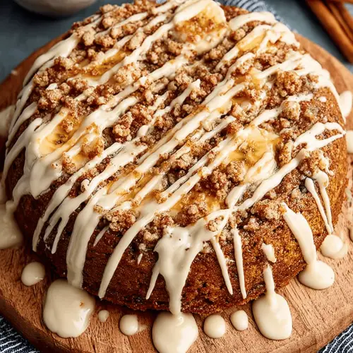 Maple Banana Streusel Cake