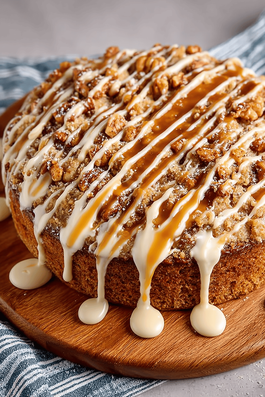 Maple Banana Streusel Cake