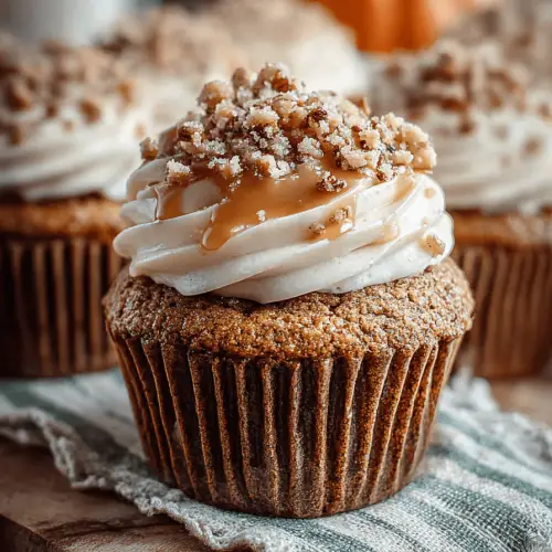 Maple Toffee Pumpkin Cupcakes