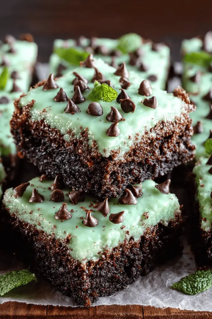 Mint Chocolate Chip Brownies