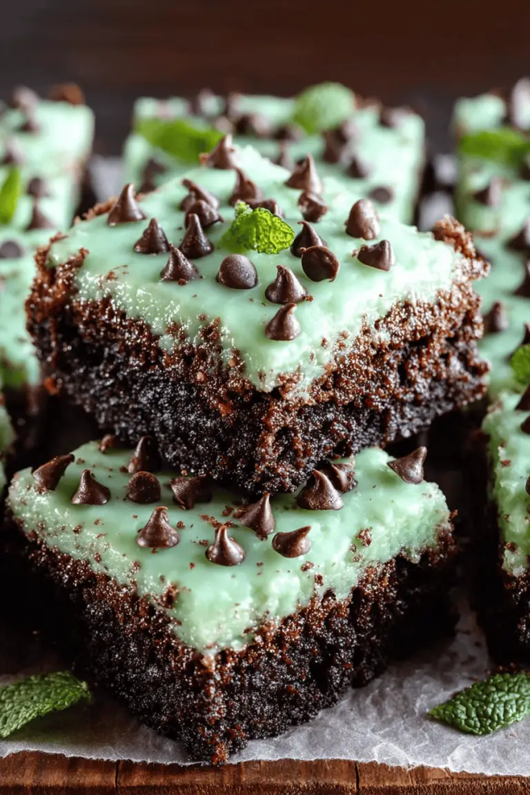 Mint Chocolate Chip Brownies
